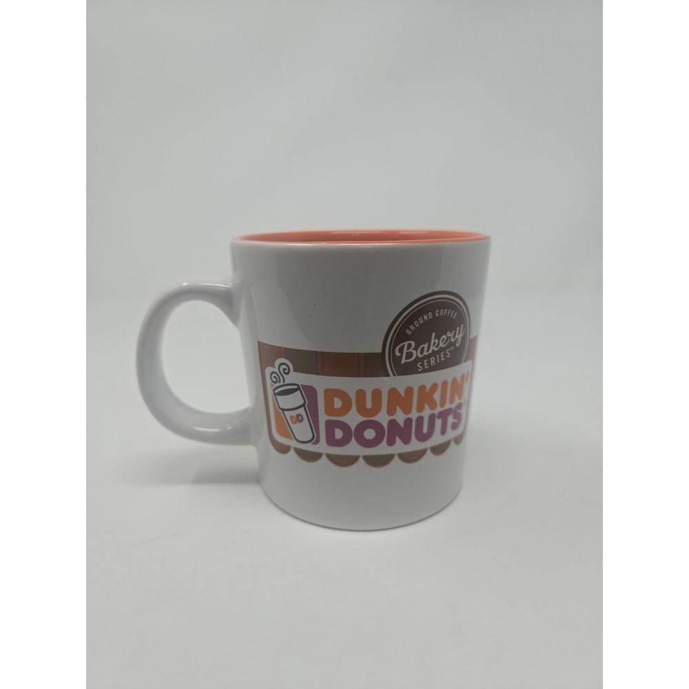 Dunkin' Donuts Bakery Series Ceramic Coffee Mug Cup Orange White
